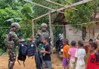 Satgas Yonif 121/MK Tebar Senyum Pendidikan di Perbatasan Papua