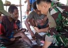 Satgas Yonif 121/MK Bawa Layanan Kesehatan ke Pedalaman Keerom