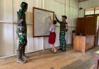 Satgas Yonif 121/Macan Kumbang Bangkitkan Semangat Belajar Anak Perbatasan Papua